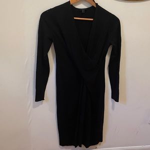 Black Long Sleeve 100% Merino Wool COS Sweater Dress